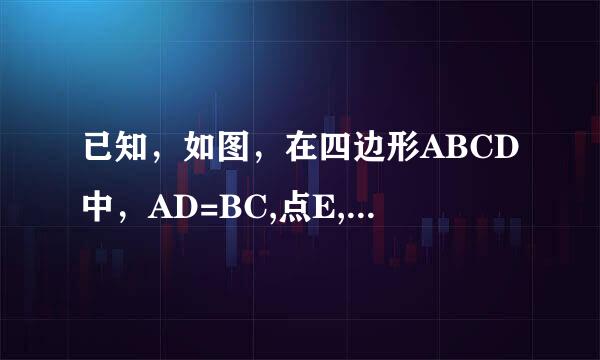 已知，如图，在四边形ABCD中，AD=BC,点E,F,G,H,分别是AB,CD,AC,BD的中点，求证：四边形EGFH是菱形