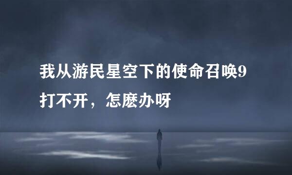 我从游民星空下的使命召唤9打不开，怎麽办呀