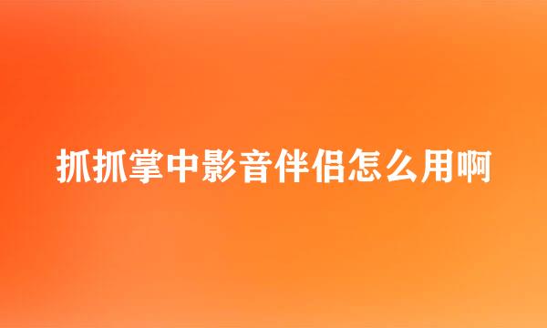 抓抓掌中影音伴侣怎么用啊