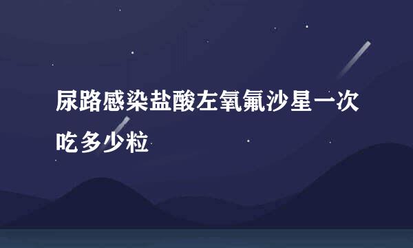 尿路感染盐酸左氧氟沙星一次吃多少粒