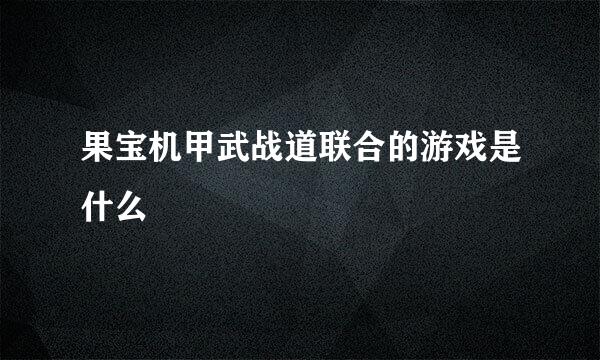 果宝机甲武战道联合的游戏是什么