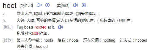 hoot是什么意思