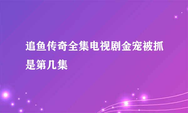 追鱼传奇全集电视剧金宠被抓是第几集