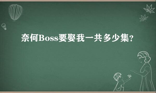 奈何Boss要娶我一共多少集？