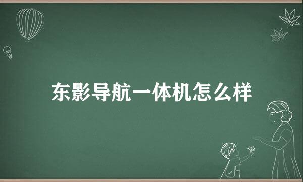 东影导航一体机怎么样