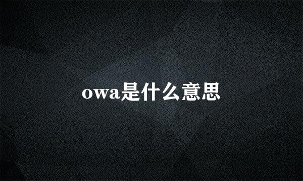 owa是什么意思