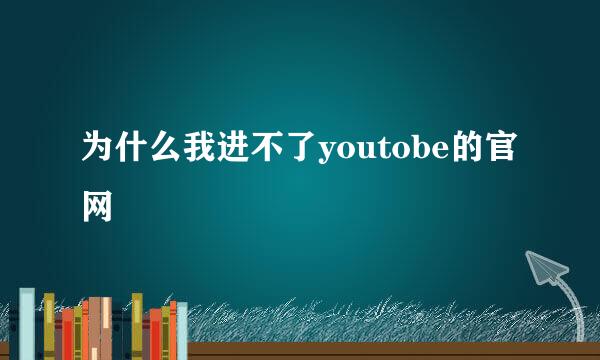 为什么我进不了youtobe的官网