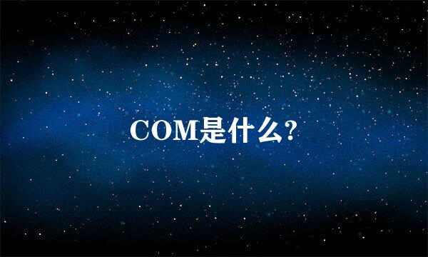 COM是什么?