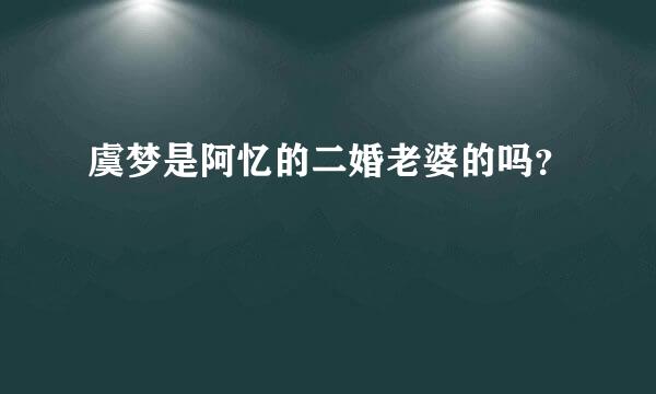 虞梦是阿忆的二婚老婆的吗？