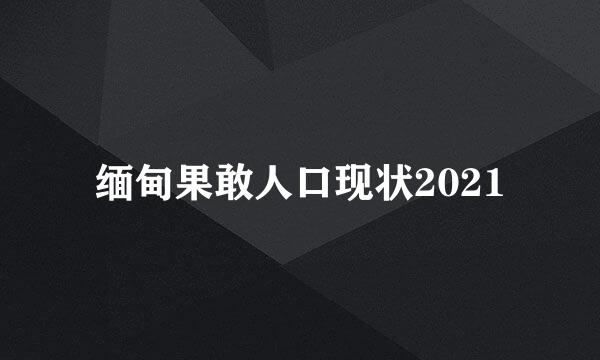 缅甸果敢人口现状2021