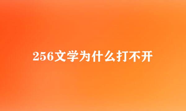 256文学为什么打不开