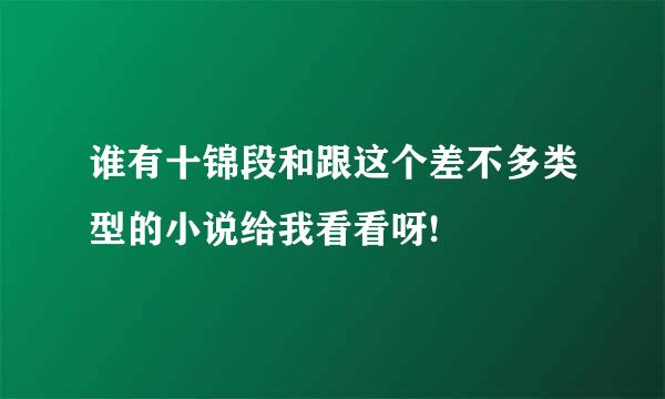 谁有十锦段和跟这个差不多类型的小说给我看看呀!