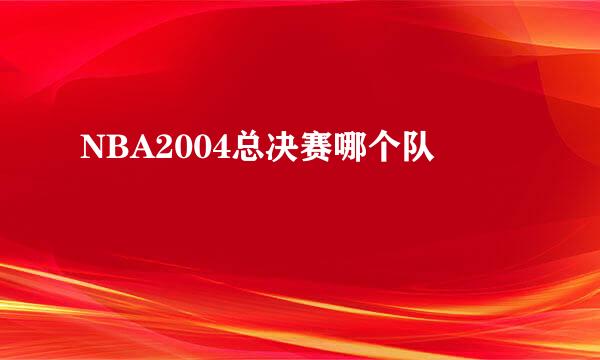 NBA2004总决赛哪个队