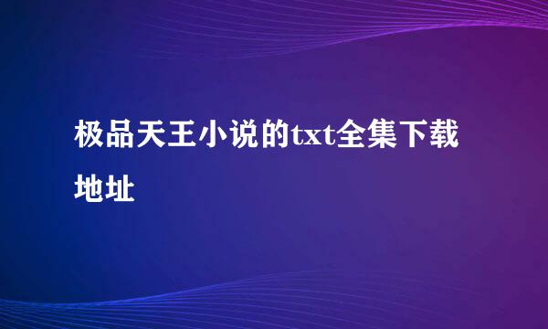 极品天王小说的txt全集下载地址