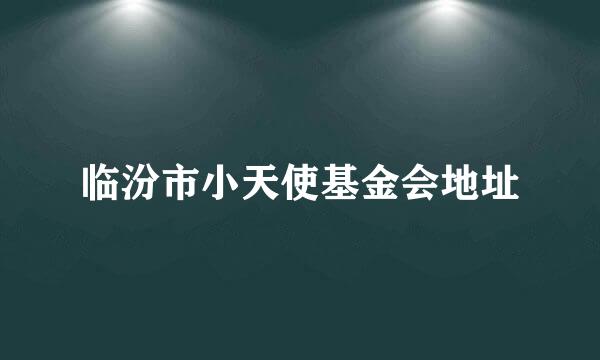 临汾市小天使基金会地址