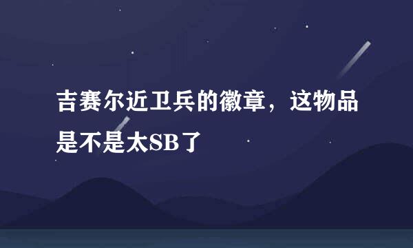 吉赛尔近卫兵的徽章，这物品是不是太SB了