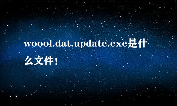 woool.dat.update.exe是什么文件！