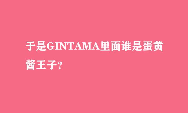 于是GINTAMA里面谁是蛋黄酱王子？