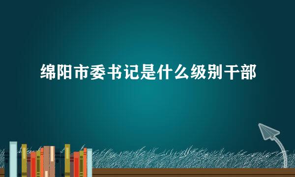 绵阳市委书记是什么级别干部