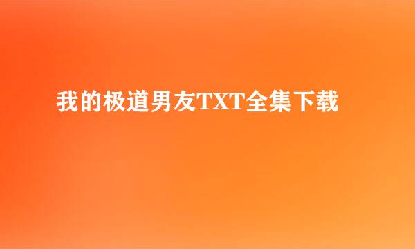 我的极道男友TXT全集下载