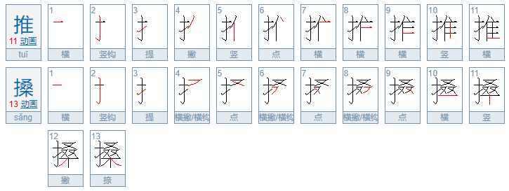 推搡的意思