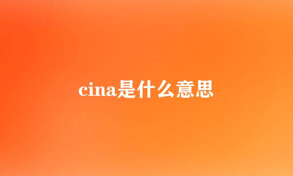 cina是什么意思