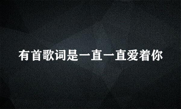 有首歌词是一直一直爱着你