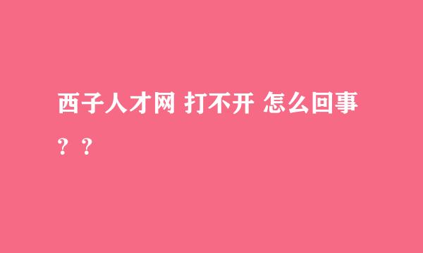 西子人才网 打不开 怎么回事？？