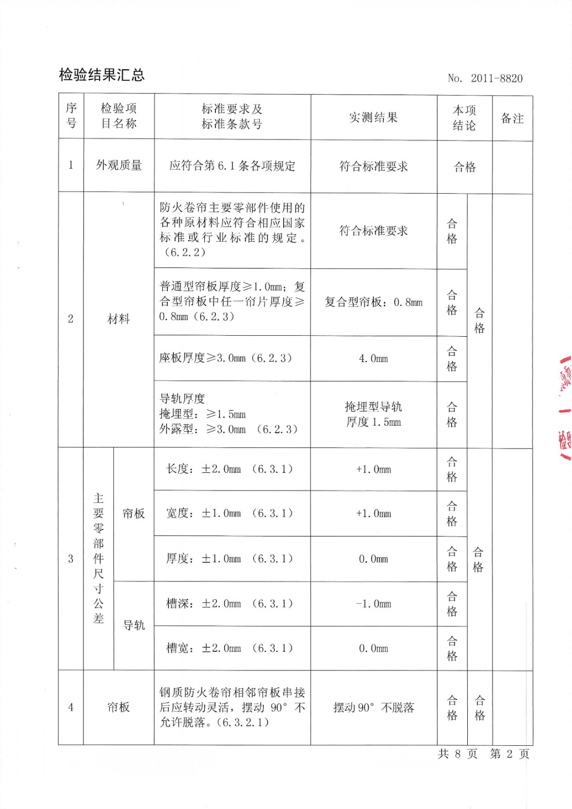 防火卷帘门技术标准