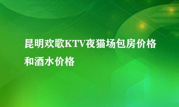 昆明欢歌KTV夜猫场包房价格和酒水价格