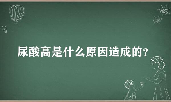 尿酸高是什么原因造成的？