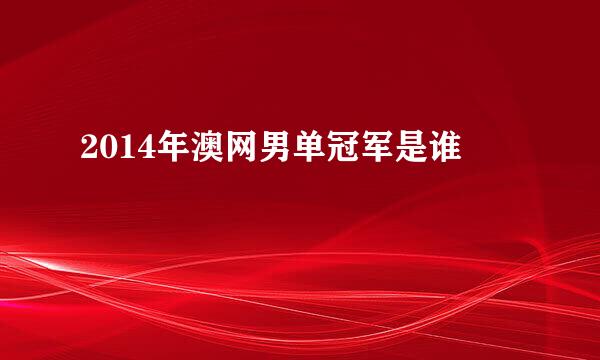 2014年澳网男单冠军是谁