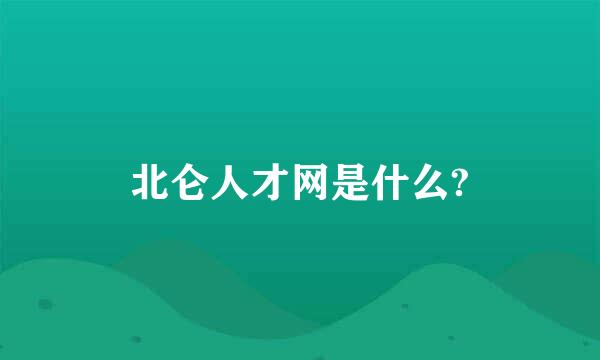 北仑人才网是什么?