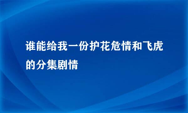 谁能给我一份护花危情和飞虎的分集剧情