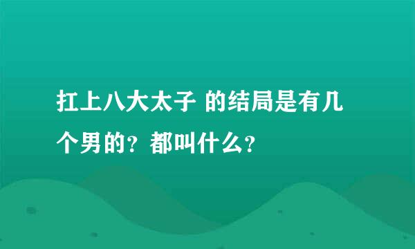 扛上八大太子 的结局是有几个男的？都叫什么？