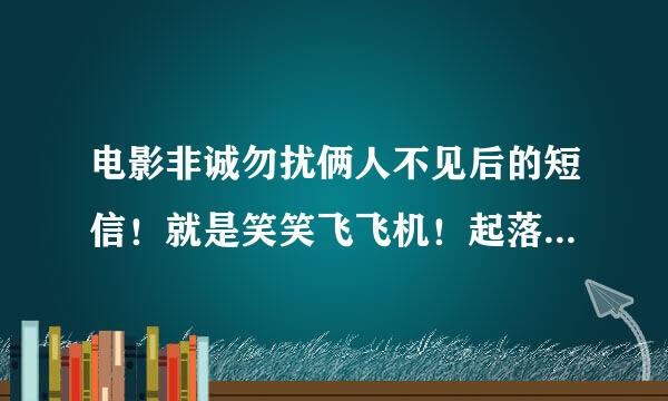 电影非诚勿扰俩人不见后的短信！就是笑笑飞飞机！起落！他回的是什么