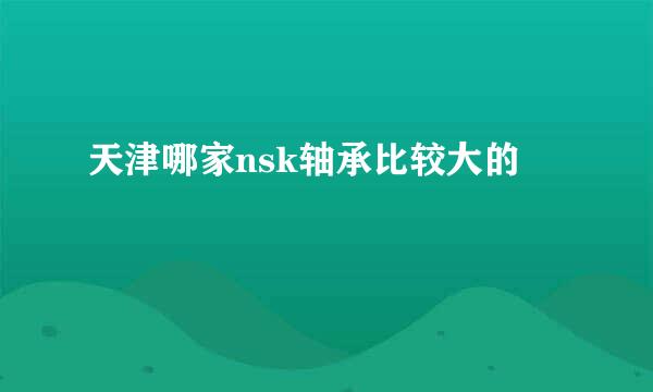 天津哪家nsk轴承比较大的