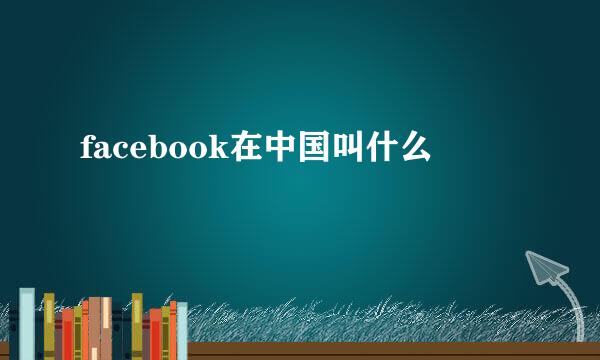 facebook在中国叫什么