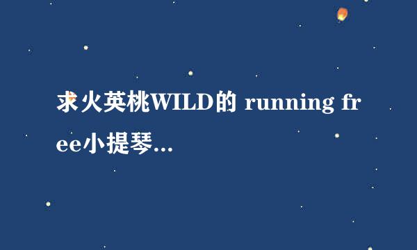 求火英桃WILD的 running free小提琴谱 想练练这首曲子，谢谢 网上看过演出视频，有谱的大虾帮个帮咯~~