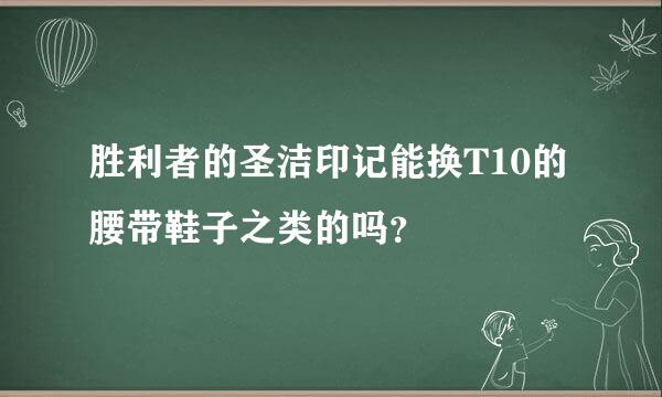 胜利者的圣洁印记能换T10的腰带鞋子之类的吗？