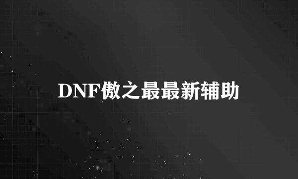 DNF傲之最最新辅助