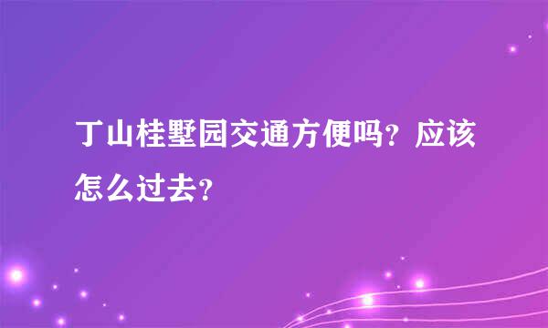 丁山桂墅园交通方便吗？应该怎么过去？