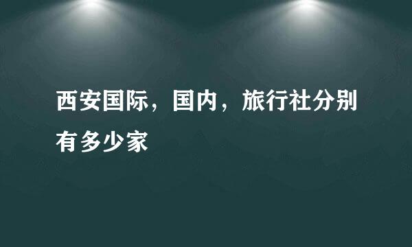 西安国际，国内，旅行社分别有多少家