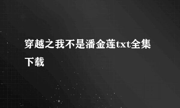 穿越之我不是潘金莲txt全集下载