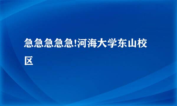 急急急急急!河海大学东山校区