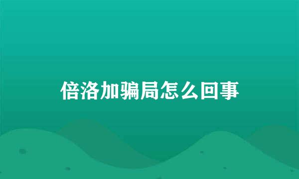 倍洛加骗局怎么回事