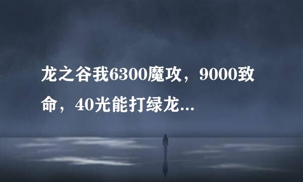 龙之谷我6300魔攻，9000致命，40光能打绿龙和海龙硬核吗？我想要黑暗龙之翼三件钻石蛋好开吗？2012，19...