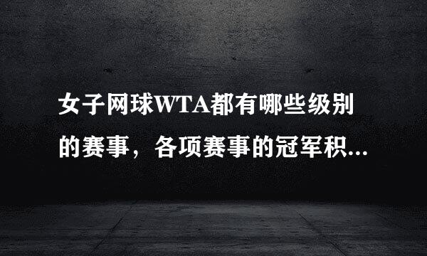 女子网球WTA都有哪些级别的赛事，各项赛事的冠军积分怎么算？