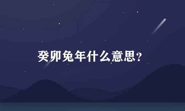 癸卯兔年什么意思？