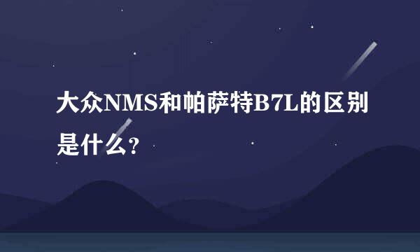 大众NMS和帕萨特B7L的区别是什么？